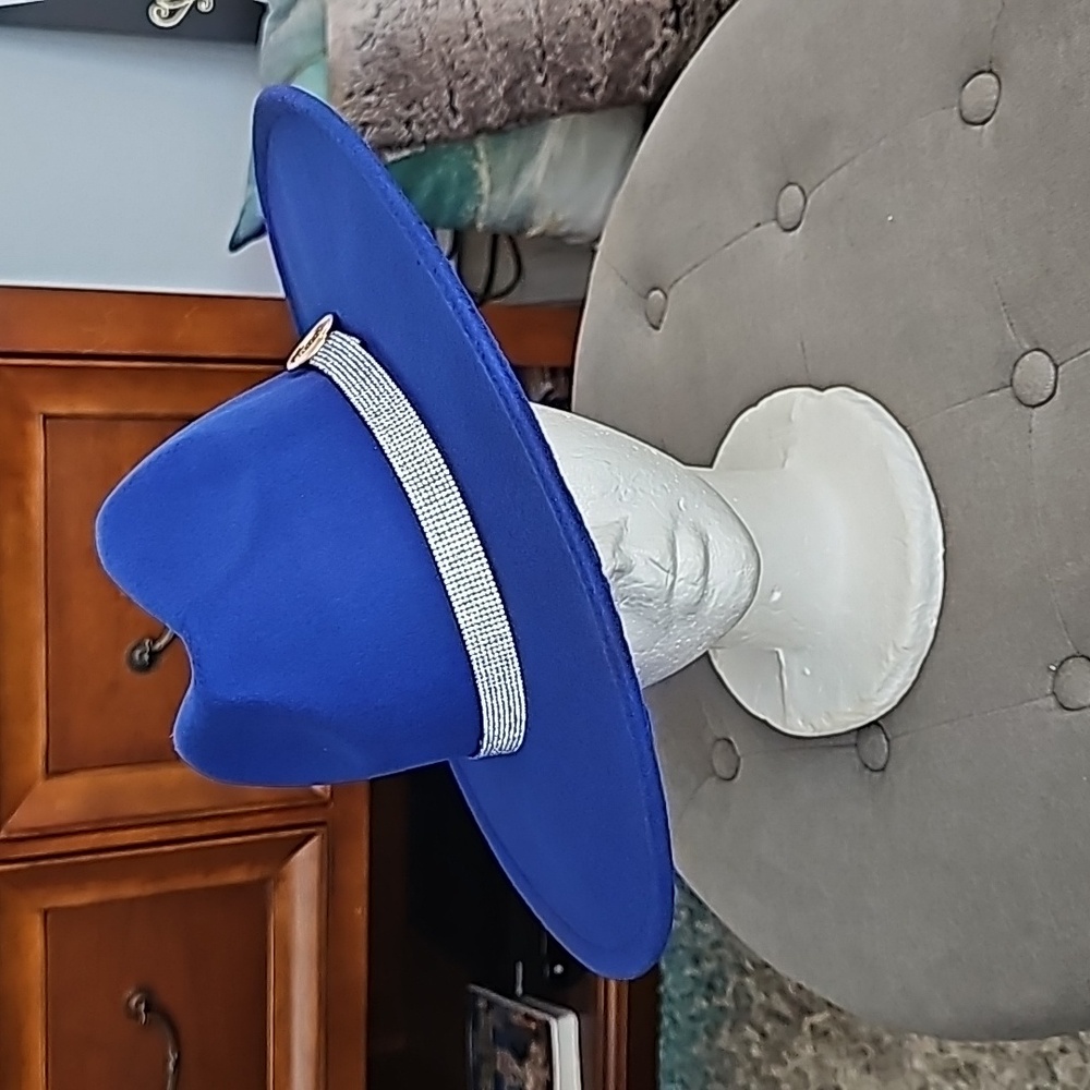 NWT Fedora Hat royal blue - Picture 8 of 9